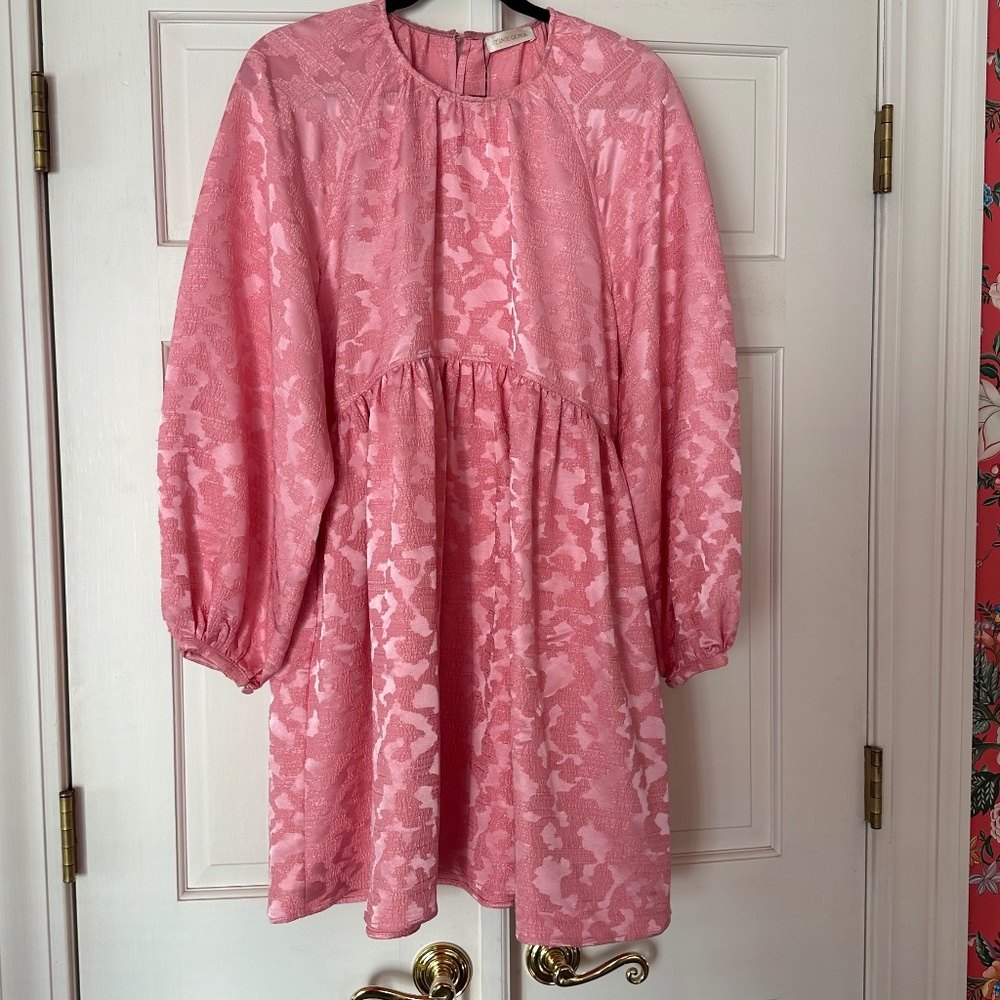 Stine Goya Pink Jacquard Baby Doll Dress